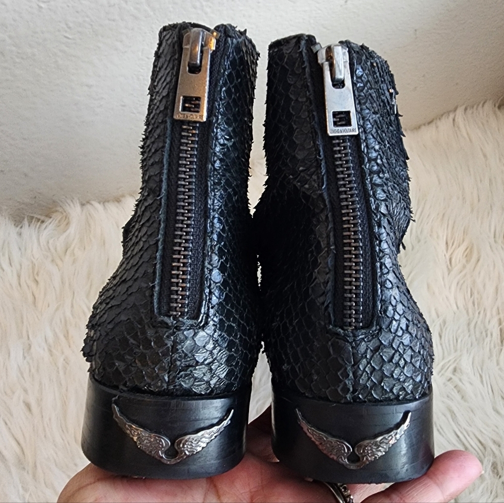 ZADIG & VOLTAIRE LEATHER ANKLE BOOTS WOMENS SIZE 38 - Picture 2 of 15